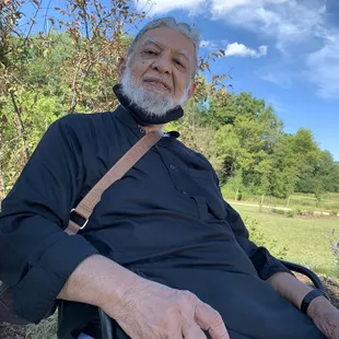 Relaxing after a busy time at the farm.