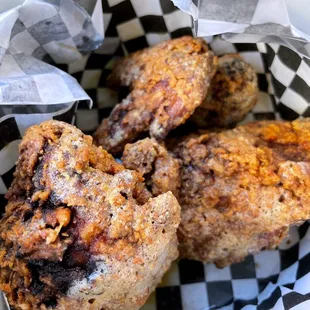 Salted egg fried chicken ($19)