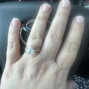 I should&apos;ve done before pictures. She cleaned up my rings so nicely.
