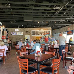 people sitting at tables