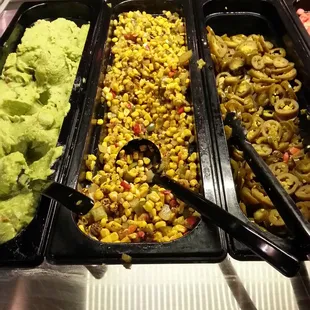 Toppings bar with CHARRED CORN!!!