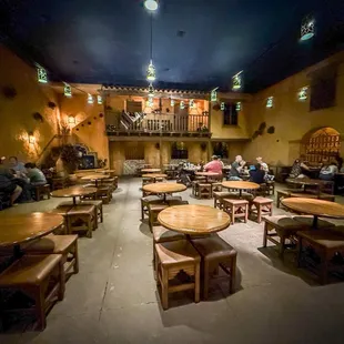 One of many dining areas