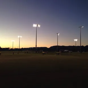 Nice night for soccer.