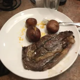 Ribeye and potatoes