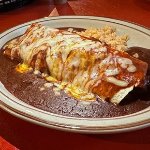 Loaded burrito with adovada
