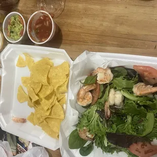 Not grilled shrimp salad