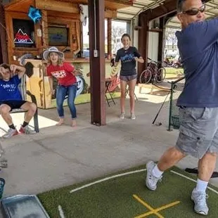 Bring your group and bang away!  Clubs can be provided.