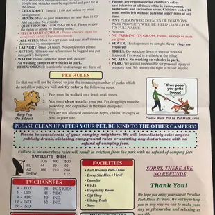 Things to know while staying there.