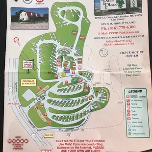 Map of RV park