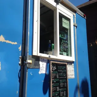 There's a step under the order window.  Tread carefully.