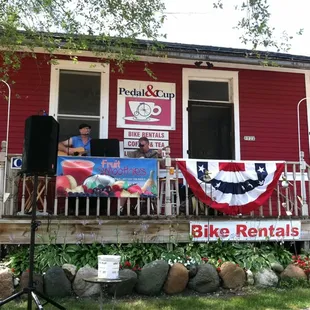 sushi and sashimi, outside