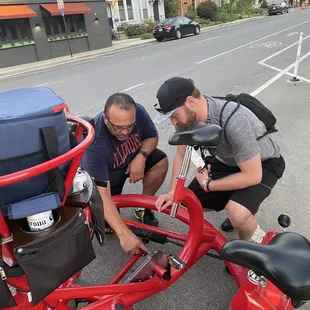 Bolt repair by Captain Kyle and Bob.