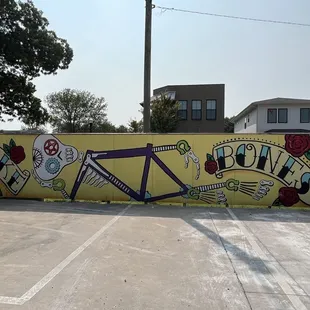 Murals in the back lot