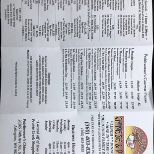 Updated menu