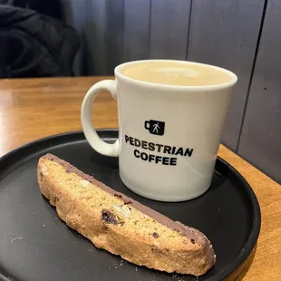 Cappuccino and biscotti -- yummmm!