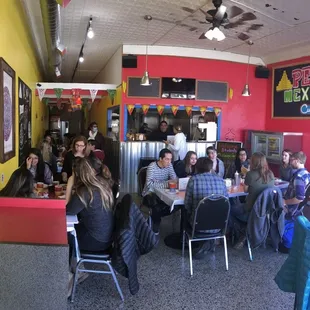 people sitting at tables