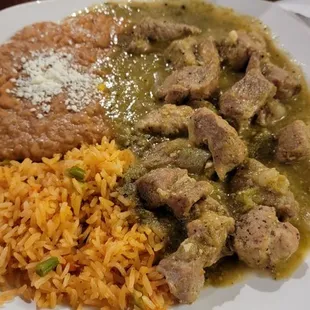 Chili Verde Plate