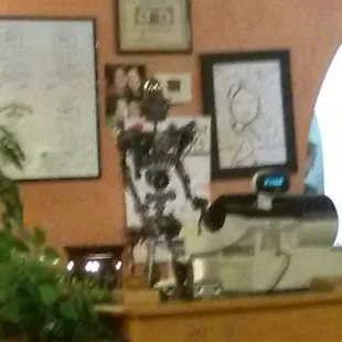 Robot on POC podium.