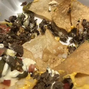 a plate of nachos