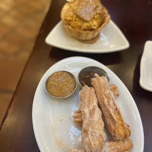 Churros and Vanilla Ice Cream