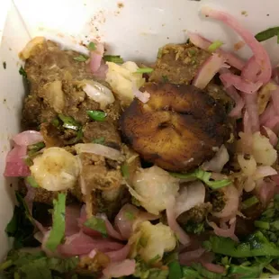 A better look at the ingredients from today's (7/7/16) beer braised pork special.