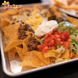 a plate of nachos