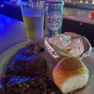 $10 NY Strip meal special Tasted great!