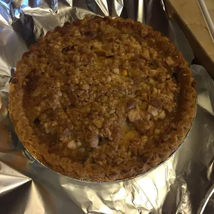 Freshly baked peach pie!