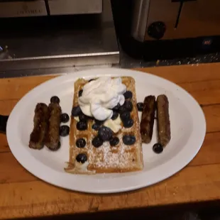 Fresh blueberry waffles anyone??