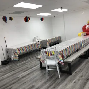Party room in the back