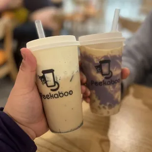 Ube mochi milk tea Oreo