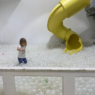 Very fun ball pit but railing needs some serious paint