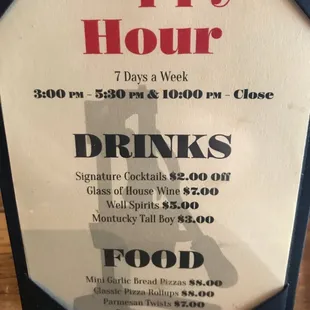 a happy hour sign