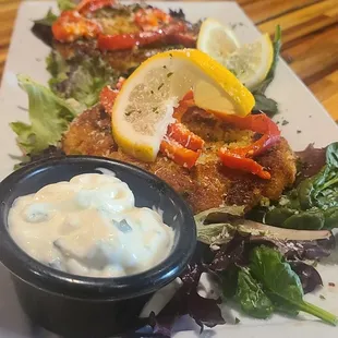 a plate of food on a table