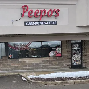 the front of the store