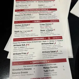 Not a large menu, but the flavor packs a punch!