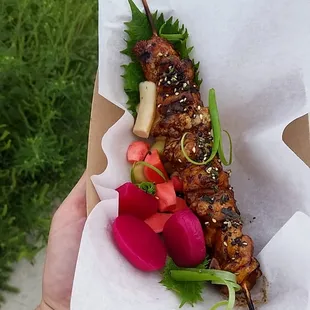 Yakitori w/pickled vegetables