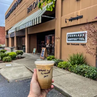 So ready for this pistachio iced latte with oatmilk