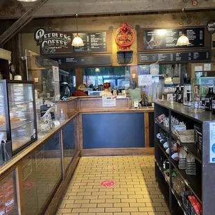the inside of a coffee shop