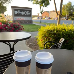 Vanilla latte with almond milk extra hot!