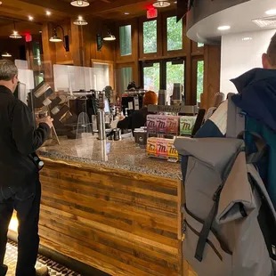 customers at the counter