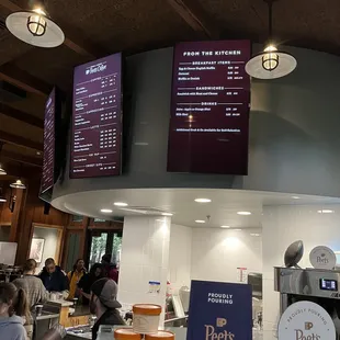 a view of the counter area