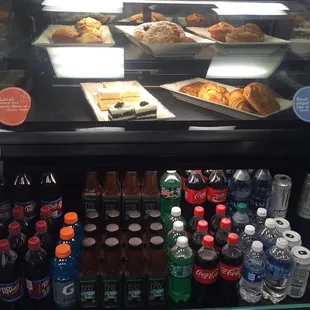 a variety of beverages and pastries