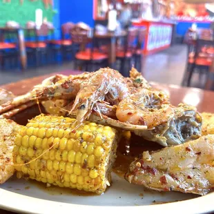 Snow crab and shrimp boil