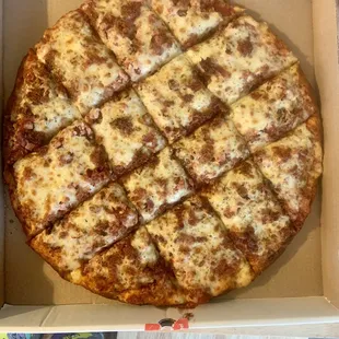 16&apos; extra large all meat pizza includes sausage, pepperoni, beef, ham, &amp; bacon