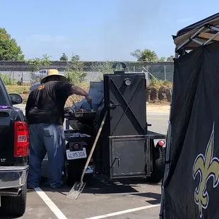 Grilling in the back