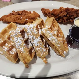 Chicken and waffles
