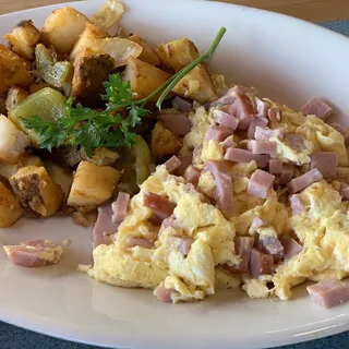 Diced Ham and Scrambled Eggs