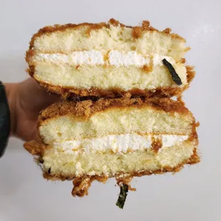 Seaweed with Pork Floss Cake cross section