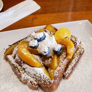 Peaches and cream French toast